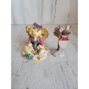 Vintage mouse Santa's mailbox teddy bear Xmas set star mistletoe unique
